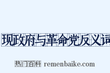 现政府与革命党反义词是什么意思的图片